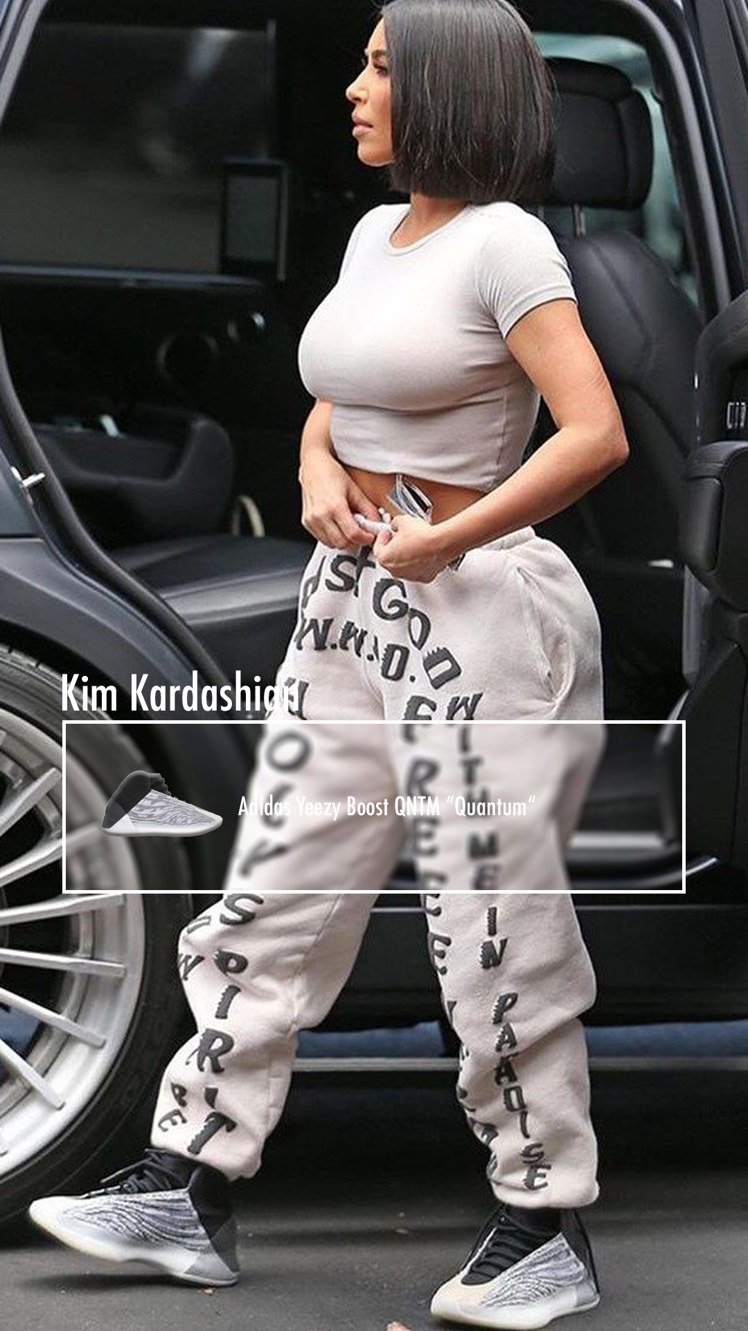 kim kardashian in yeezy sneakers