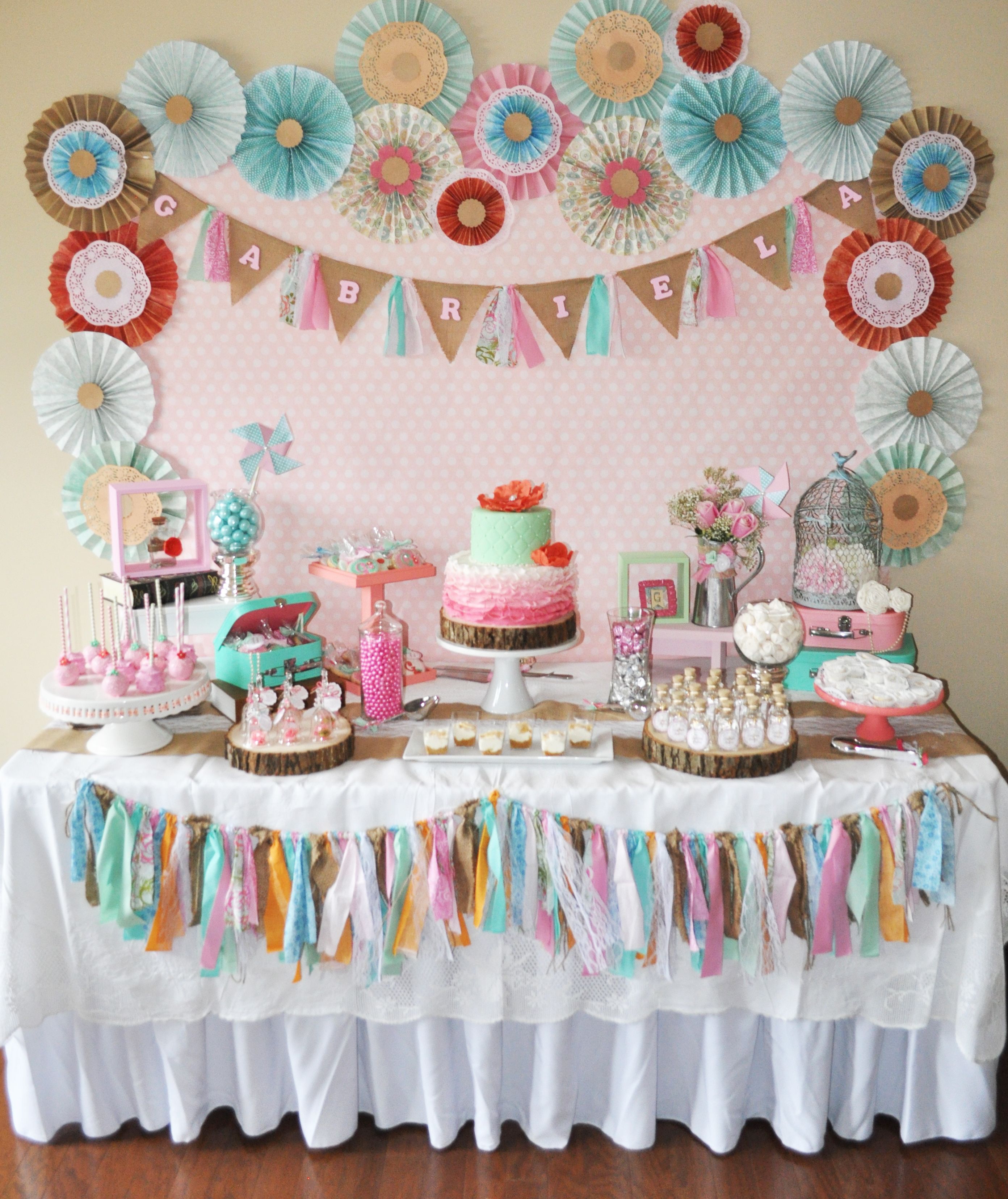 Shabby Chic Baptism Shabby Chic Birthday Party Shabby Chic Party