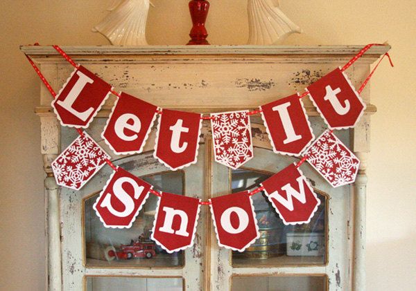 Let It Snow Christmas Banner Diy Christmas Banners Creative Christmas