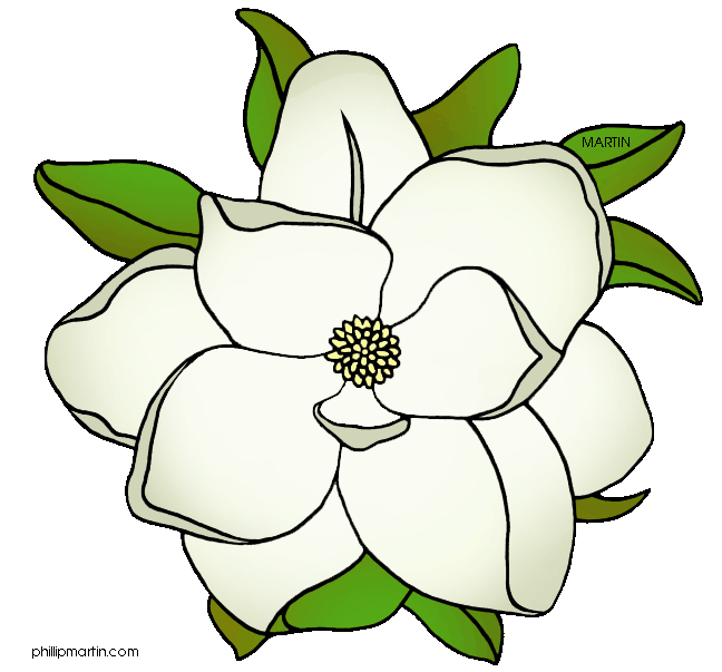 Magnolia Flower Clipart Magnolia Wr In 2020 Flower Clipart Wreath Clip Art Magnolia Flower