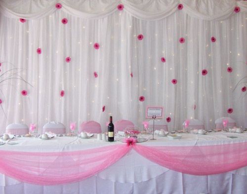 Tulle Lights Flowers Wedding Backdrop Mrs Weatherford Tulle Lights Flowers Wedding Backdrop