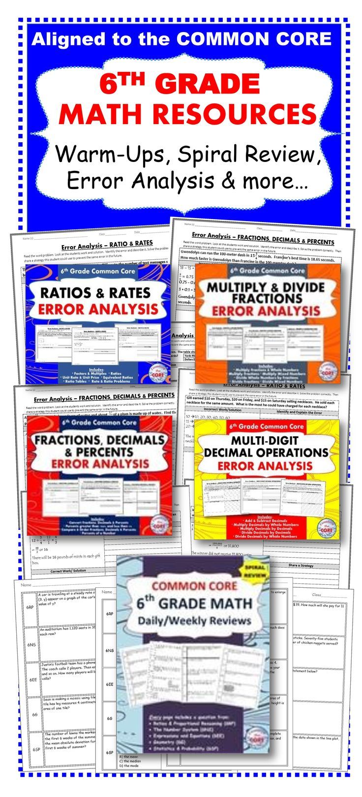 6th grade math common core ratios and proportions worksheets