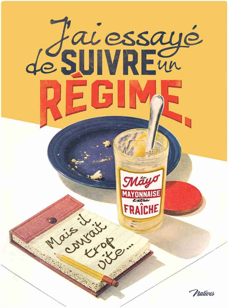 Plaque Métal "Suivre Un Régime" - 19 x 19 en 1919 Boutique deco Plaque Métal "Suivre Un Régime" - 19 x 19 en 1919 Boutique deco