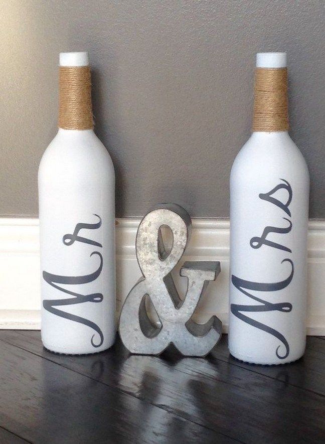 69 DIY Wine Bottle Crafts für Wohnkultur mit kleinem Budget
- Wedding!!!