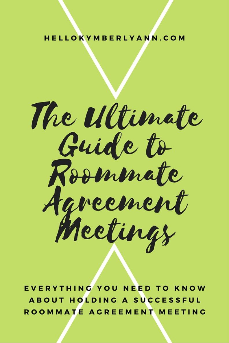 college roommate agreements