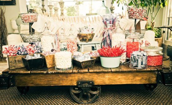 Rustic Candy Bar Set Up Wedding Showers Rustic Candy Bar Set Up Wedding