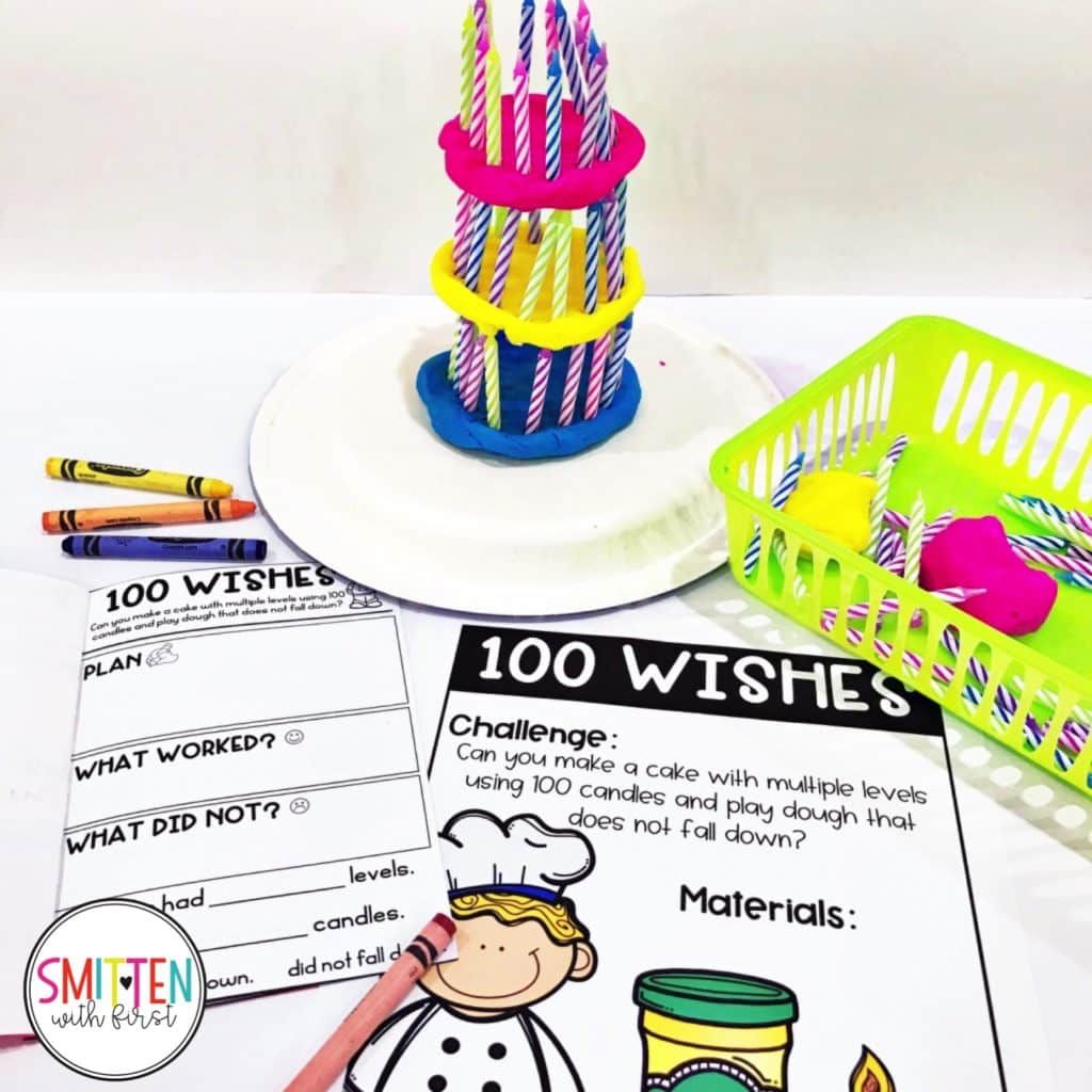 100th Day of School Activities Free Activities, Kindergarten Activities, School Activities, 100 Day Of School Project, 100 Days Of School, Défis Stem, Playdough Cake, School Science Experiments, Science Education