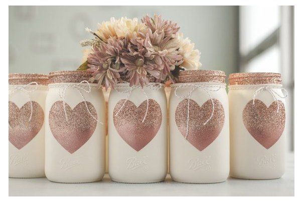 mason jar vases centerpiece