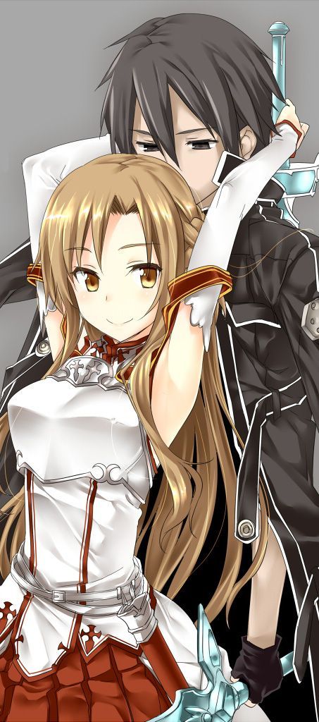 sword art online asuna x kirito by himura kiseki anime pinterest
