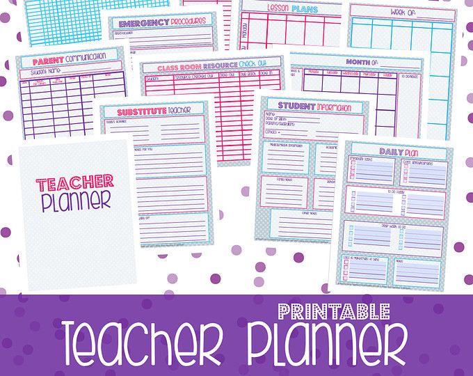 printable teacher lesson plan book