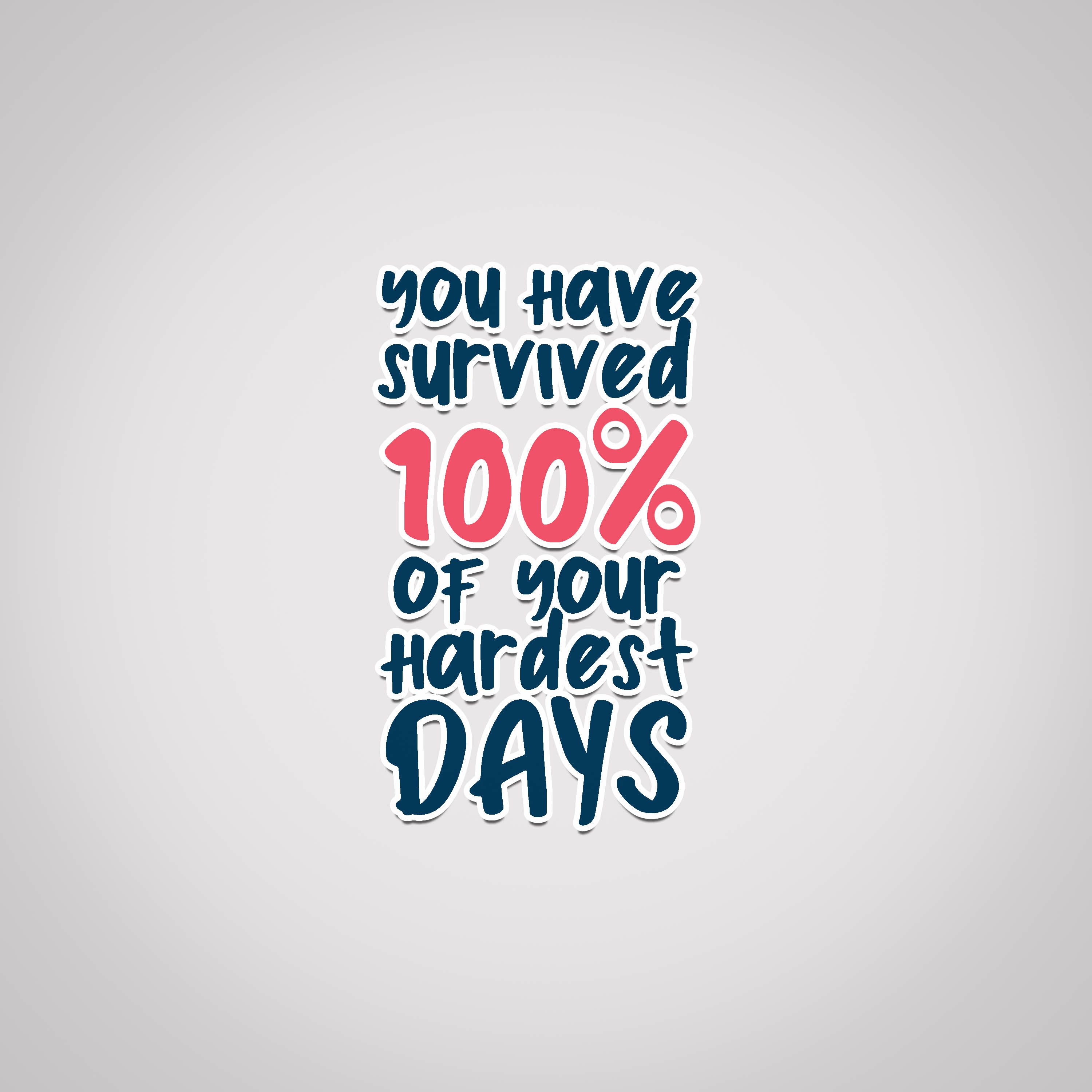 FACT You have survived 100 of your hardest days Hard days, Day