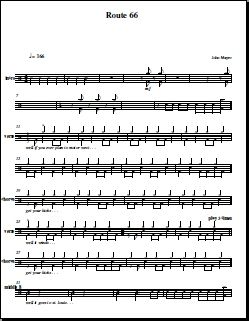 route_66 music sheets drums pinterest route 66 sheet music route 66 sheet music