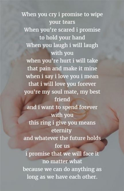 16 New Ideas For Wedding Vows To Wife Marriage I Promise 