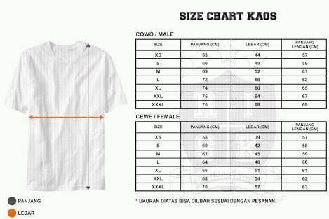 RUJUKAN : STANDARD SIZE UNTUK T-SHIRT,KEMEJA DAN JUBAH | Foci