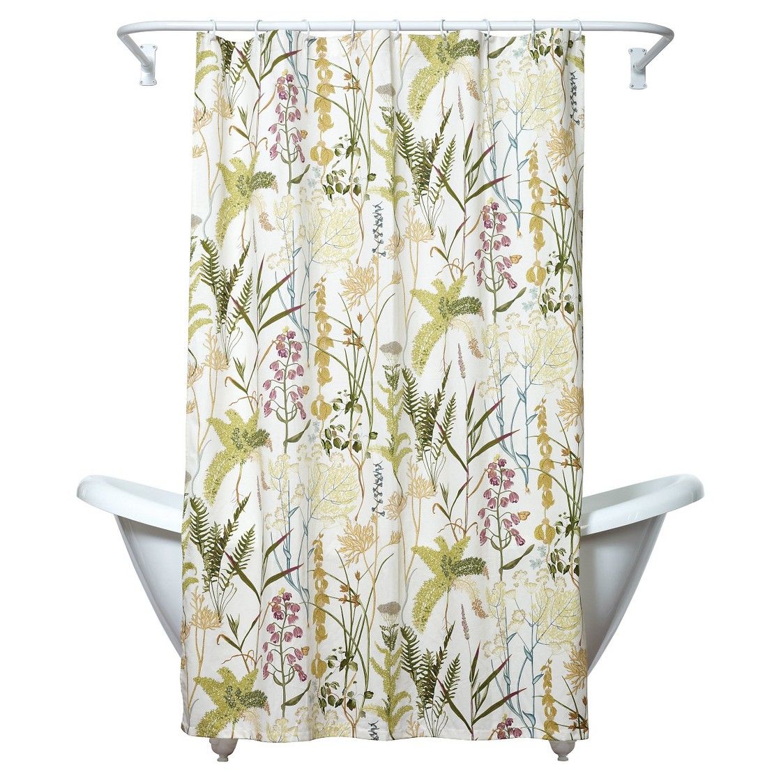 Huntington Botanical Shower Curtain Green/Yellow India