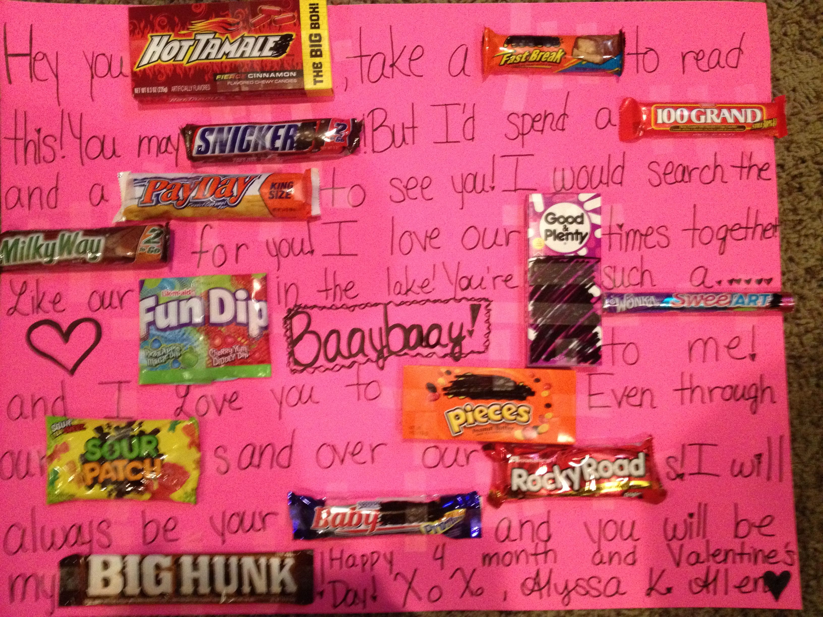 Made A Candy Board For My Boyfriend For Valentines Day I Love Made A Candy Board For My Boyfriend For Valentines Day I Love