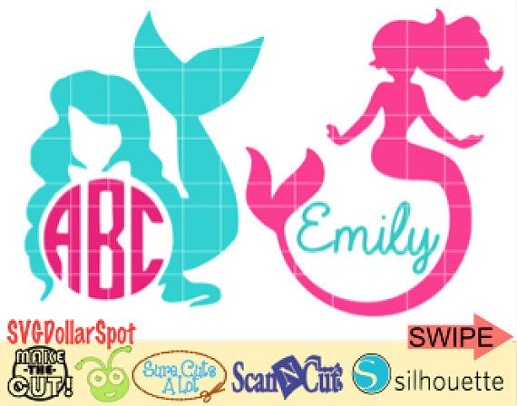 Download Mermaid Monogram SVG Mermaid SVG Silhouette File SVG ...