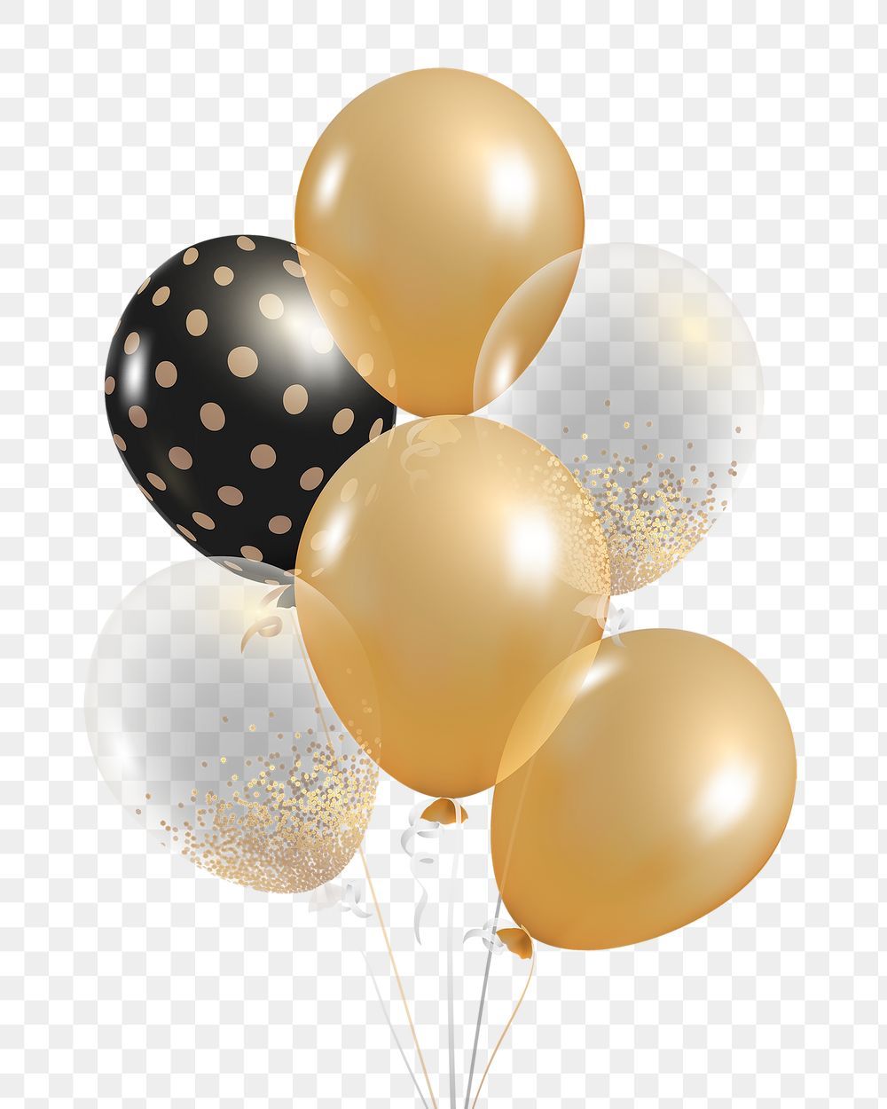 globos negros transparentes 11720977 PNG