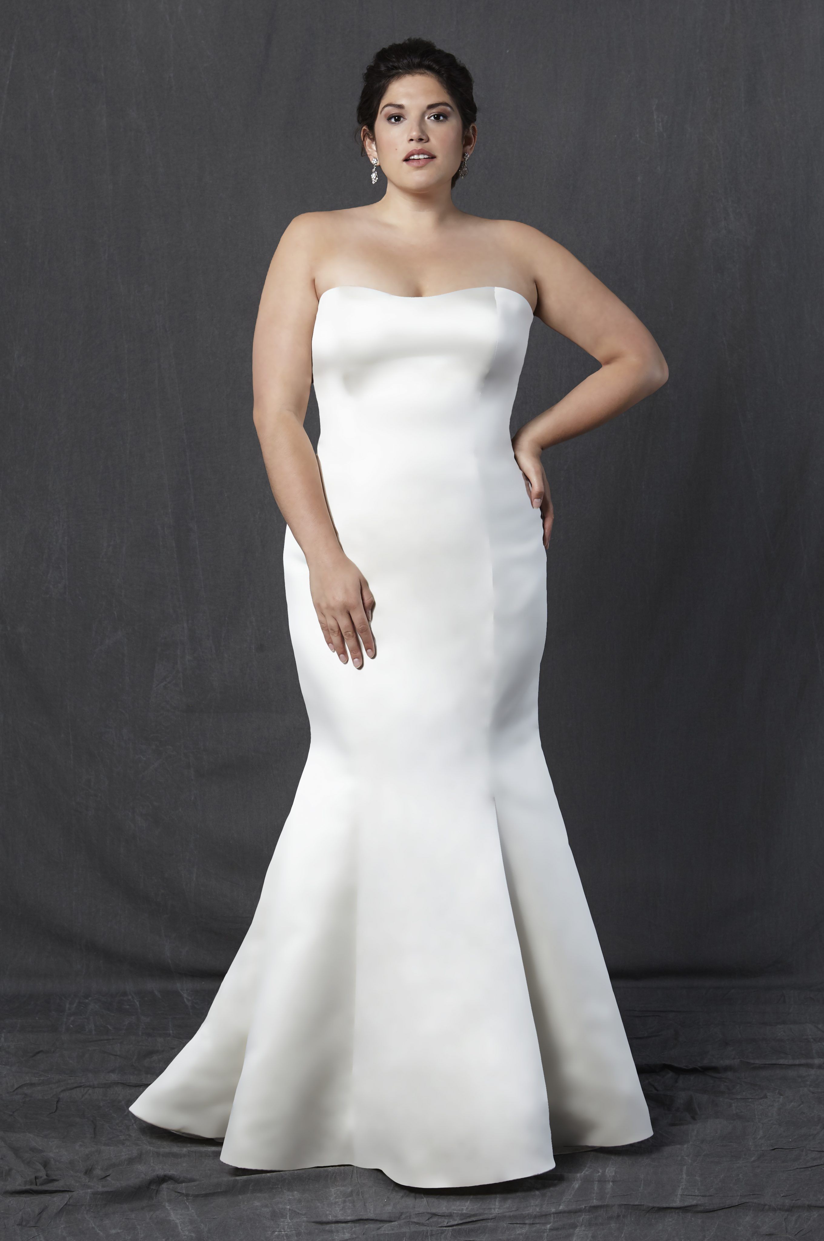 Simple Silk Fit And Flare Wedding Dress on Kleinfeld Bridal | Simple