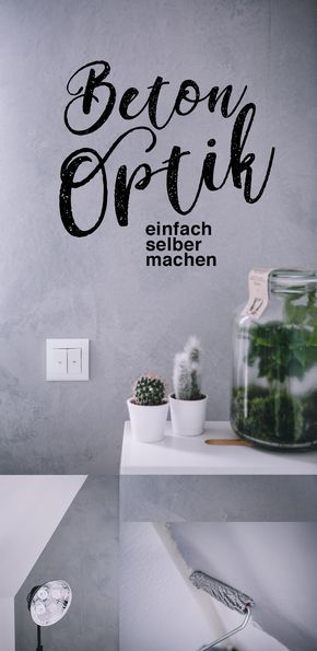 Wand in Betonoptik selber machen – Trendstruktur Betonoptik – Rosegold & Marble