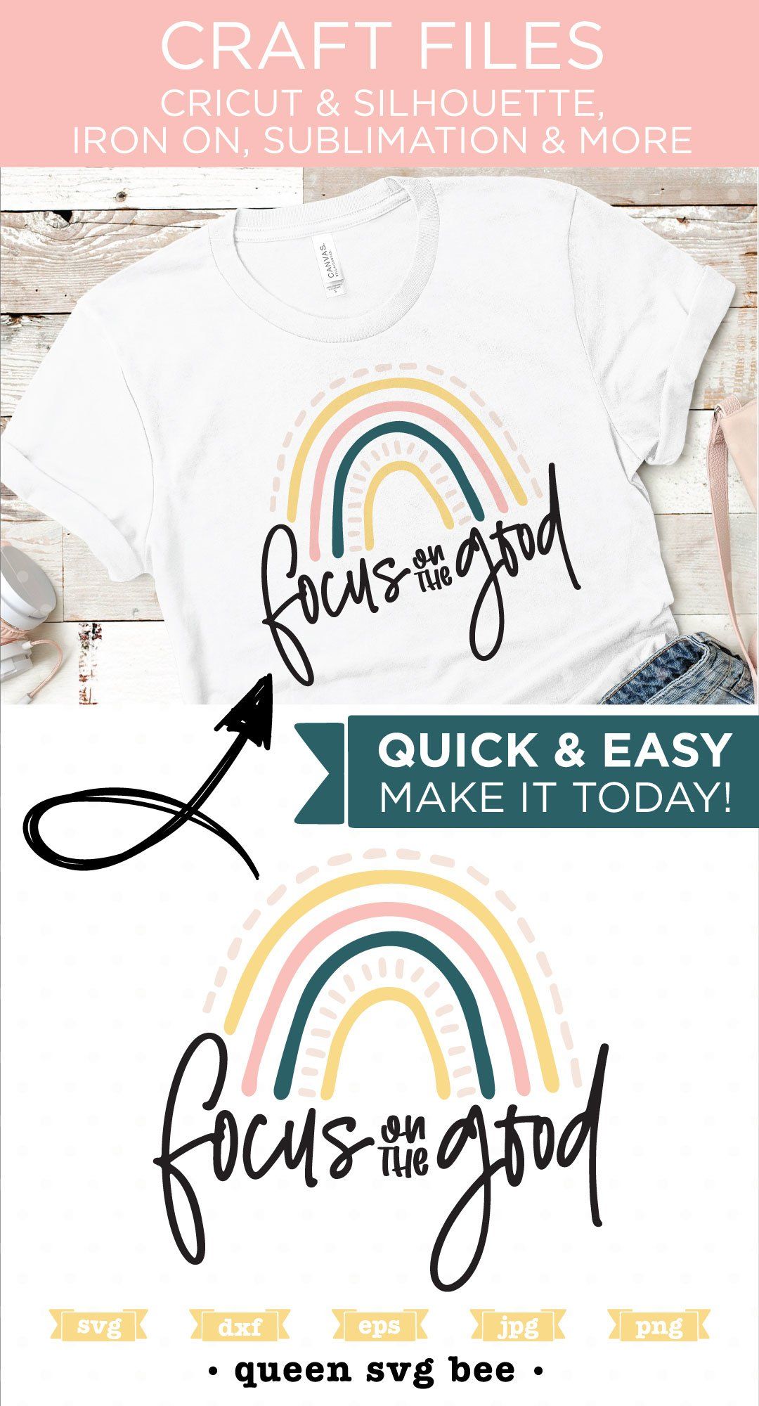 Inspirational svg Focus on the Good SVG Cricut Cut File Silhouette Inspirational svg Focus on the Good SVG Cricut Cut File Silhouette