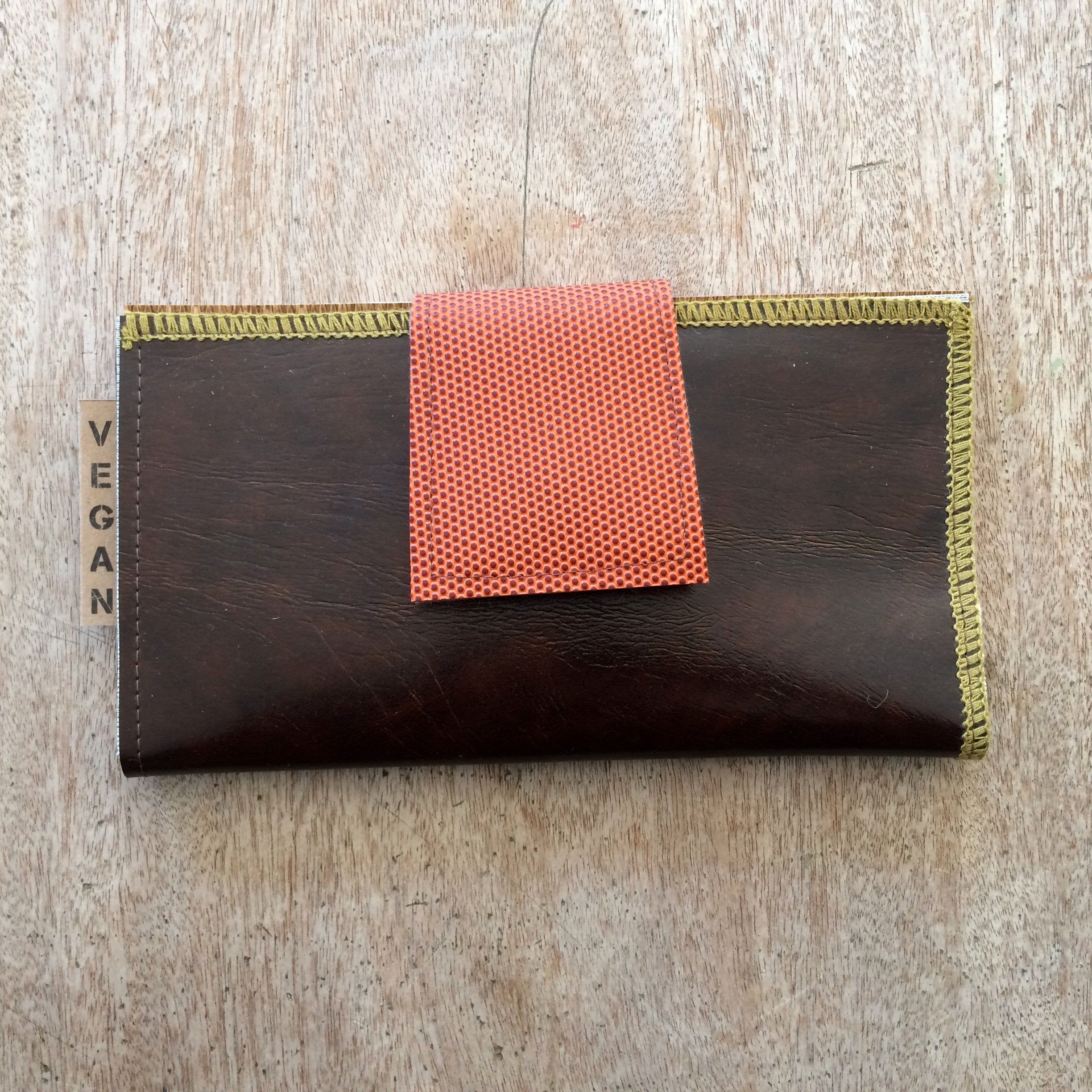 Wallet card holder in Burlap OOAK