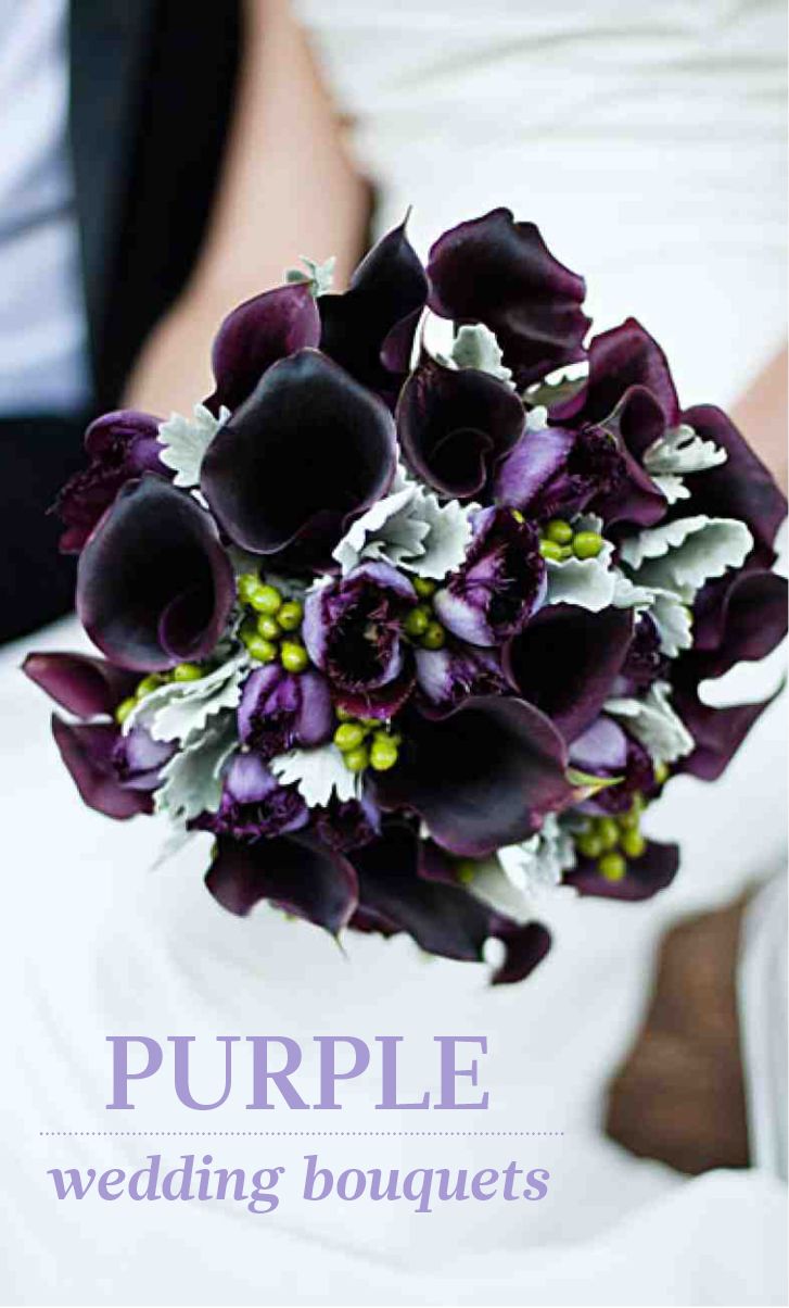 25 Beautiful Purple Wedding Bouquets We Love Lily Bouquet Wedding Modern Wedding Bouquets Fall Wedding Flowers