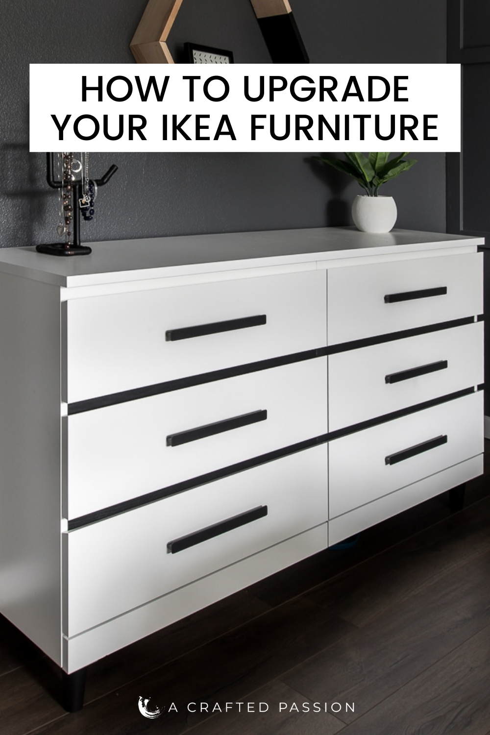 Before & After IKEA Malm Dresser Makeover Hack Ikea