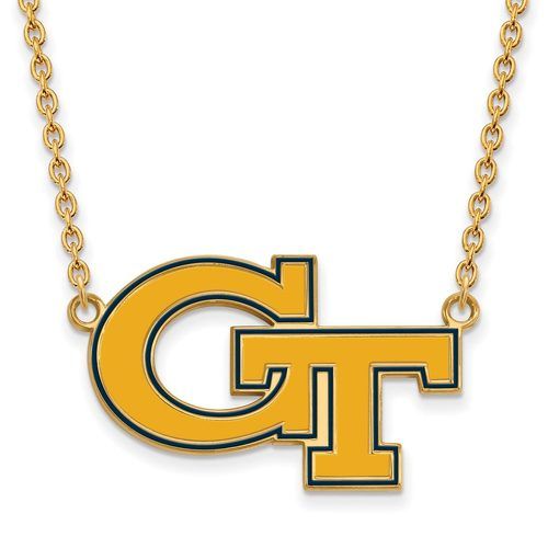 925 Sterling Silver Rhodium-plated Laser-cut Youngstown State University Large Pendant