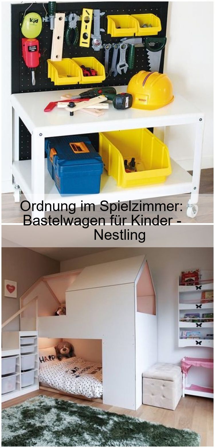 Ordnung im Spielzimmer: Bastelwagen für Kinder Nestling Ordnung im Spielzimmer: Bastelwagen für Kinder Nestling