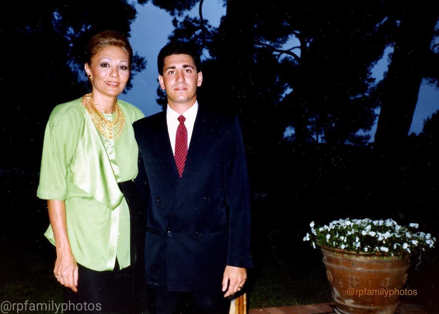 Empress Farah Pahlavi and her son Prince Alireza Pahlavi. Southern