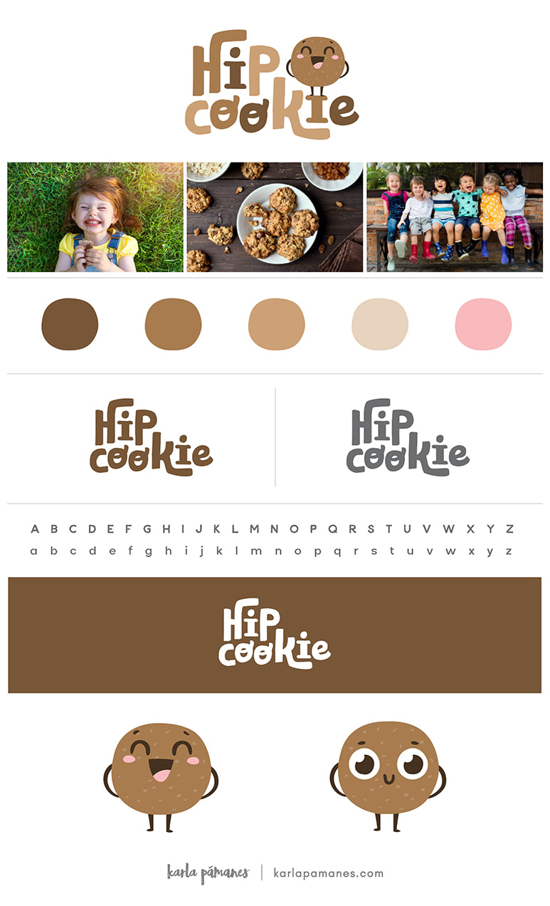 HIP COOKIE - Karla Pámanes - Graphic Designer | Logo Design + Strategy + Brand Design Bakery Branding Identity, Brand Identity Board, Cookies Branding, Logo Cookies, Cookie Packaging, Brand Identity Design, Custom Branding, Brand Design, Identity Logo