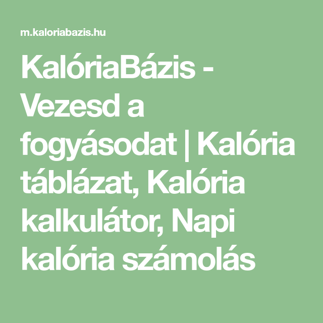 Így számítsd ki a napi kalóriaszükségleted