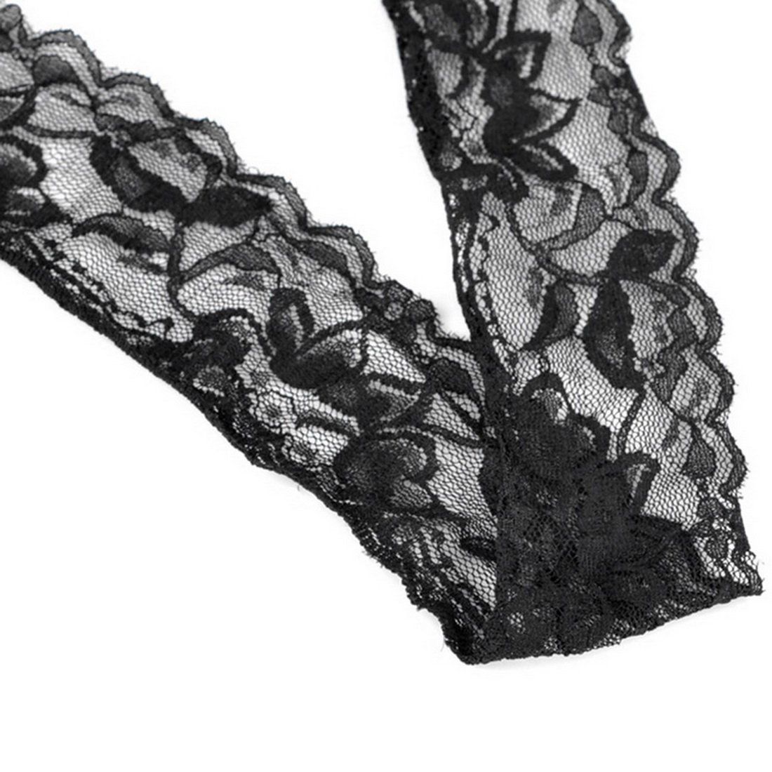 Veroda Wide Lace Trimming DIY Sewing Applique 3 Yard 19cm Black