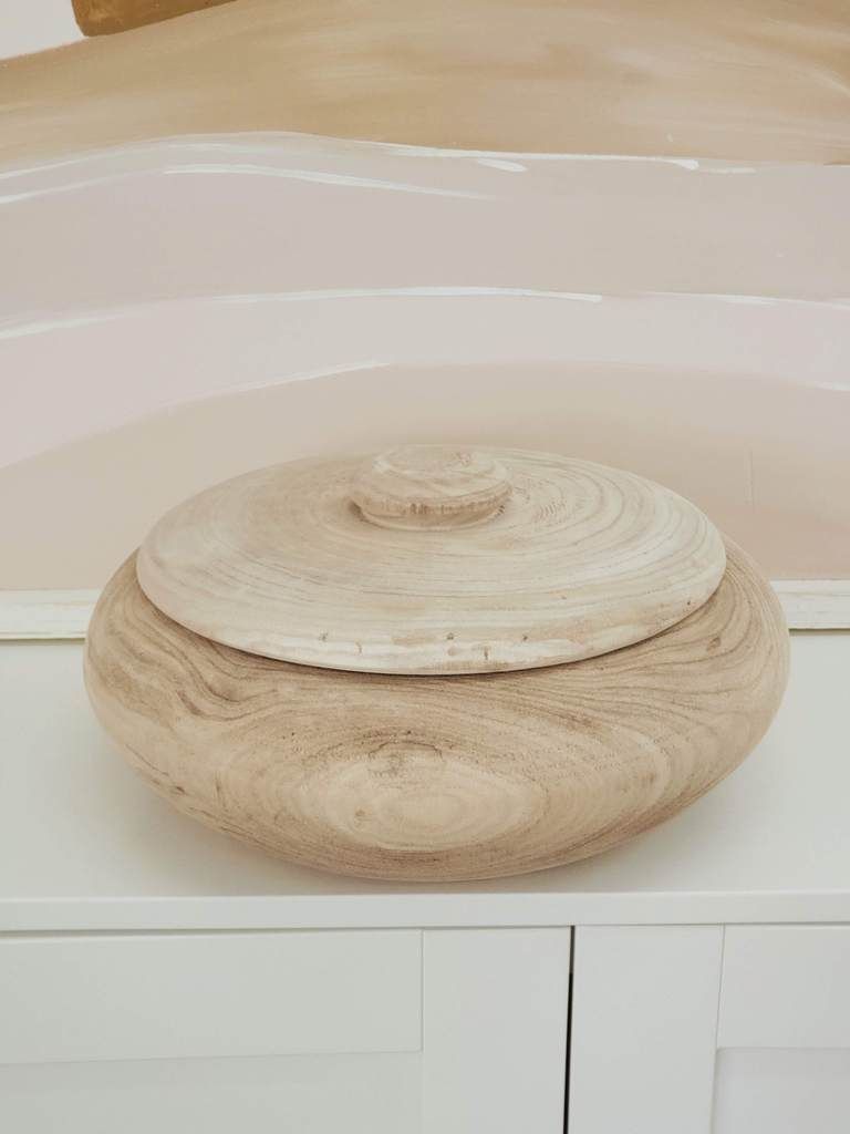 Wood Bowl With Lid Bowls Wood Bowl With Lid Bowls, Round Wooden Bowl With Lid