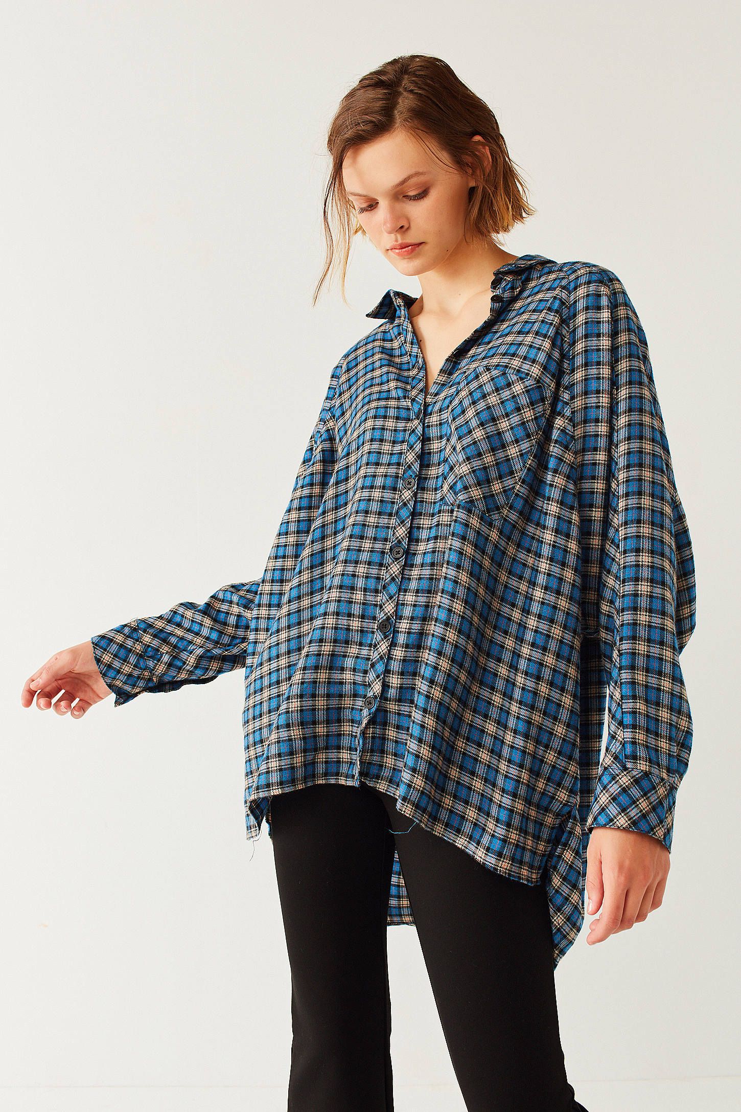 Shop BDG Brendan Cozy Flannel Button-Down Shirt at Urban Outfitters ...