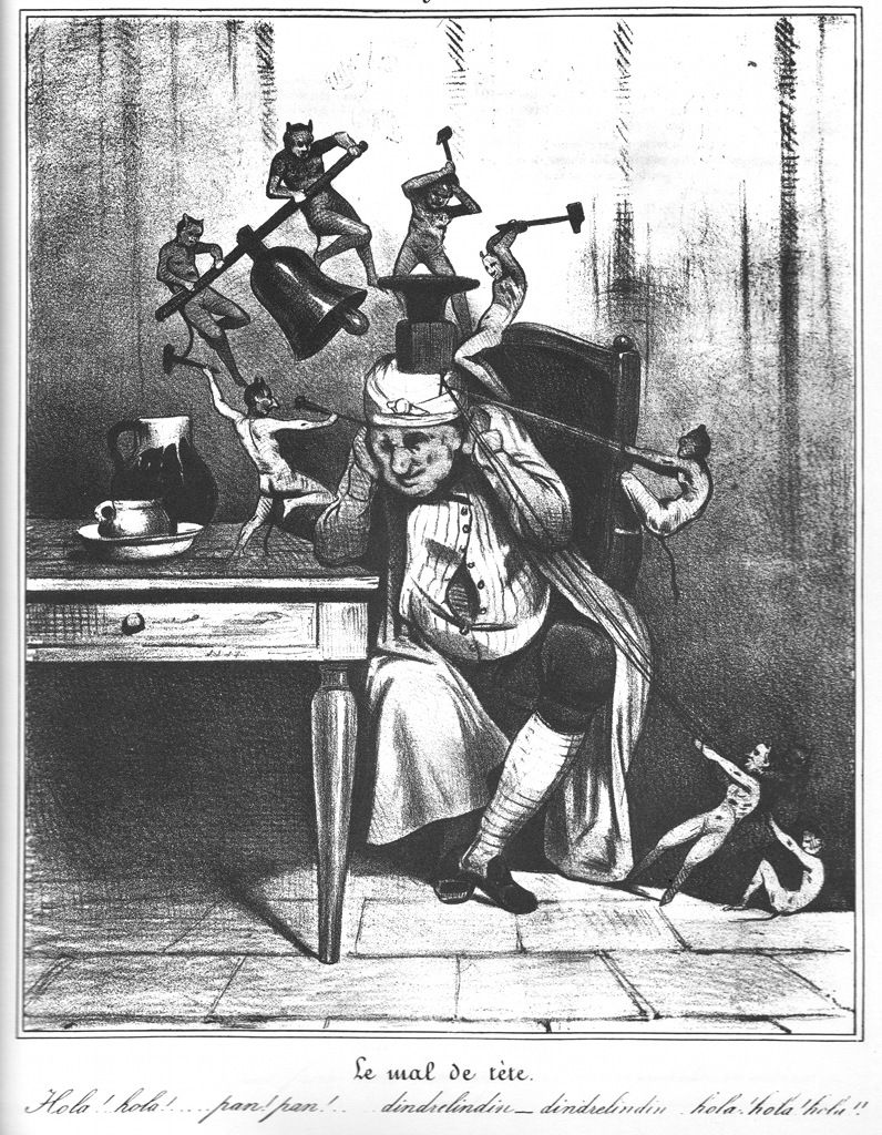 Image result for Le mal de tête, Honoré Daumier,