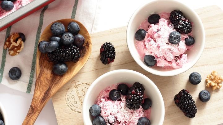 Selbstgemachtes Joghurteis – schnell und einfach #brombeerenrezepte