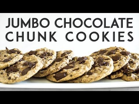 Jumbo Chocolate Chunk Cookies Recipe Chocolate Chunk Cookies Vegan Sweets Dessert Recipes