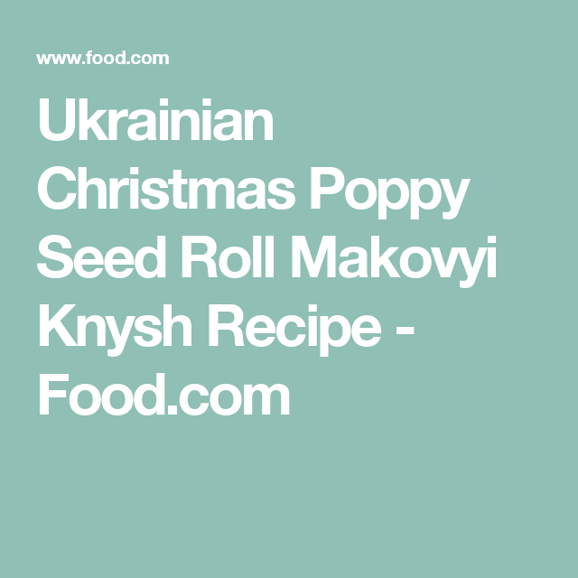 ukrainian christmas poppy seed