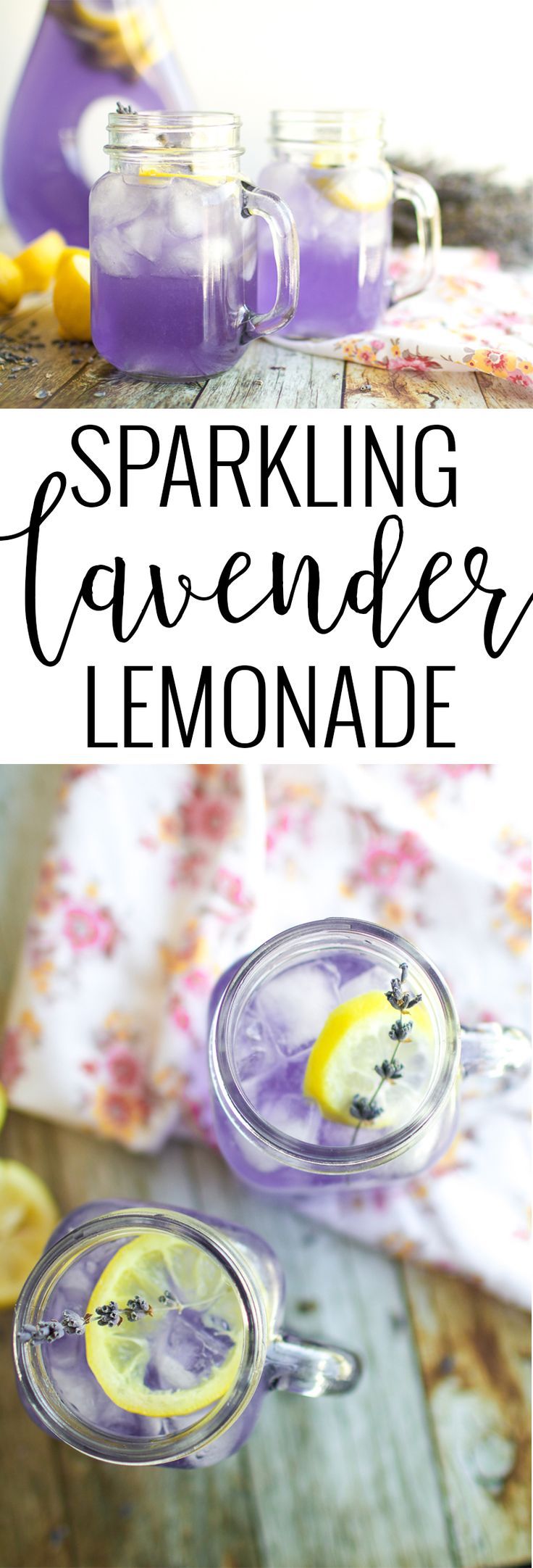 Sparkling Lavender Lemonade #summeralcoholicdrinks