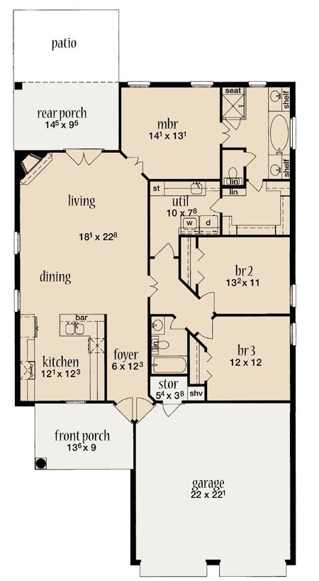 Plan 84014jh Home Under 40 Feet Wide Micro Units Studio Plan 84014jh Home Under 40 Feet Wide