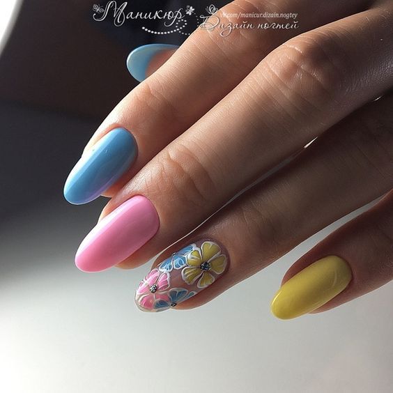 Wiosenne Wzorki na Paznokcie - TOP 25 Cudownych Propozycji na Modne Paznokcie Classy Nails, Stylish Nails, Simple Nails, Trendy Nail Art, Cool Nail Art, Love Nails, Fun Nails, Nagellack Design, Finger Nail Art