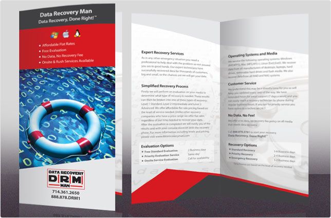 data recovery man brochure portfolio brochure design pinterest flyer design orange county
