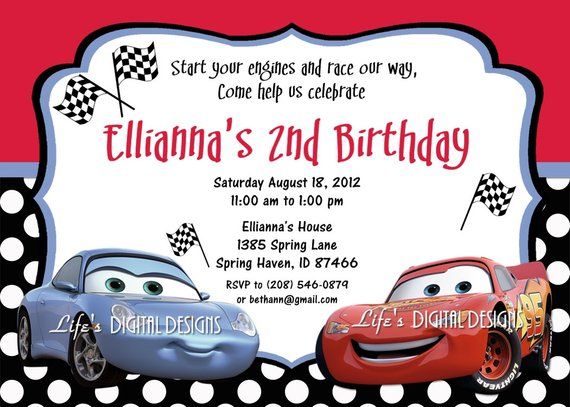 cars birthday invitations sally invitation sally birthday car birthday invitations