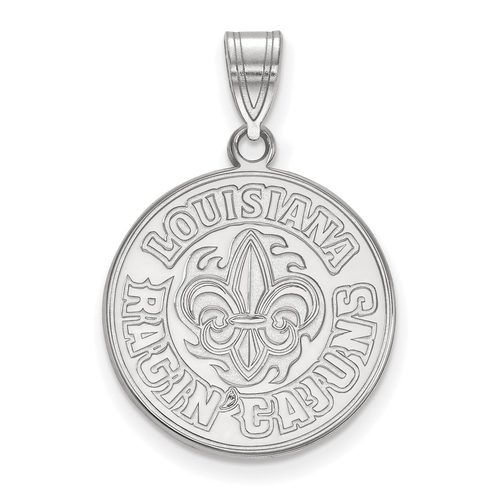 925 Sterling Silver Rhodium-plated Laser-cut San Jose State University Large Pendant w//Necklace 18