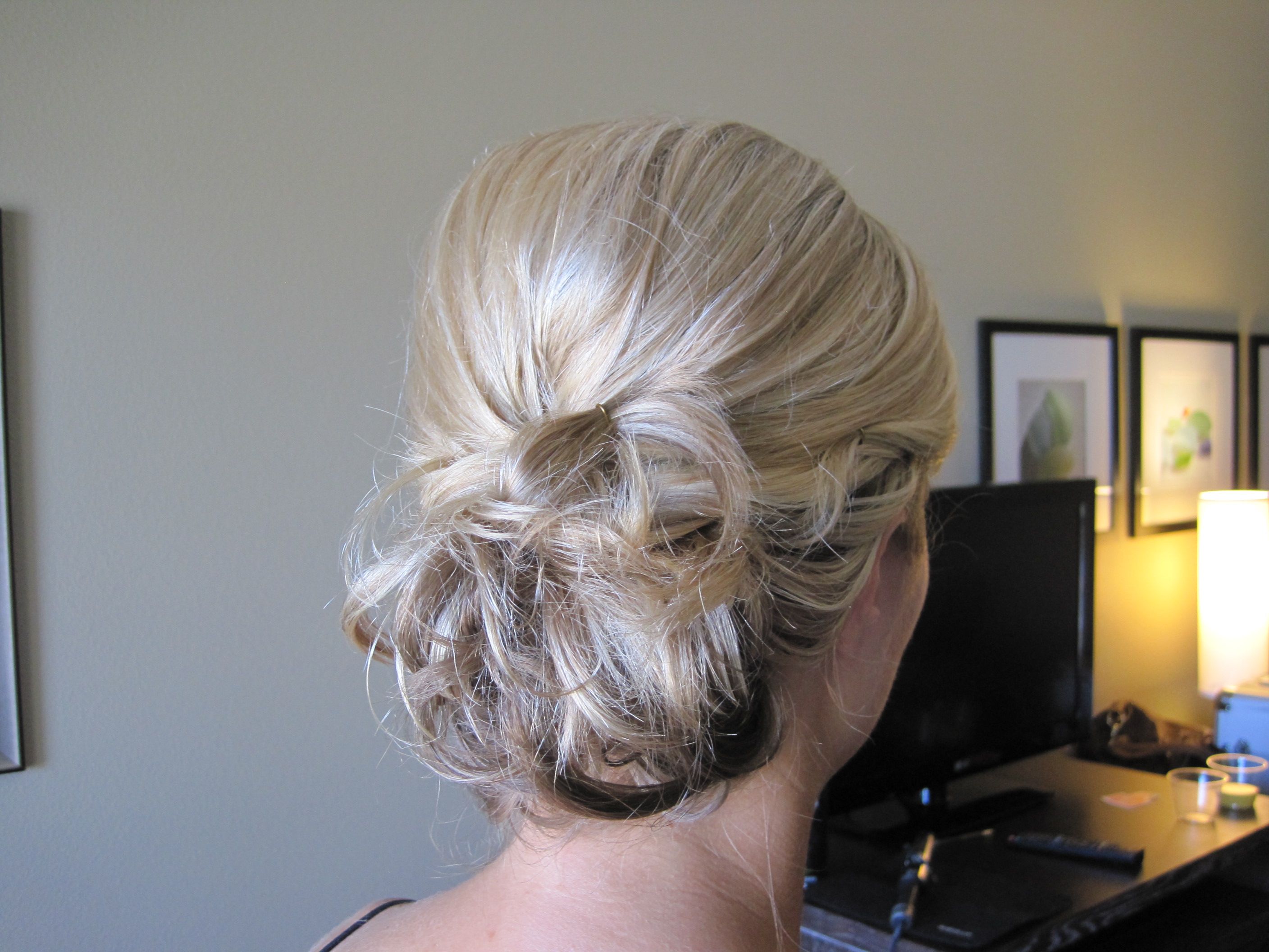 Loose Messy Low Chignon San Diego Weddings San Diego