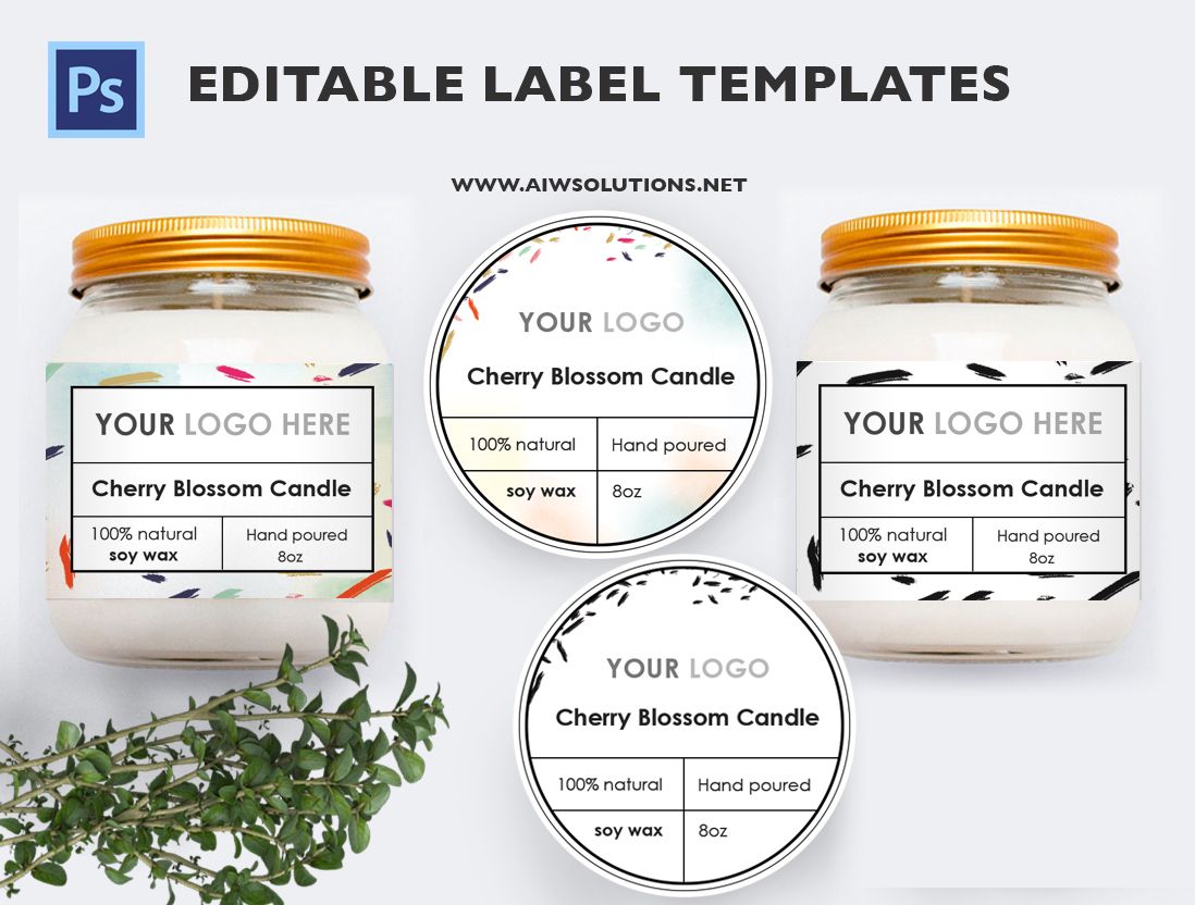 jar labels template