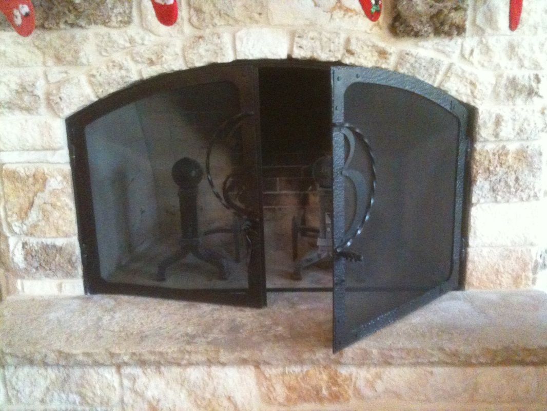Monogrammed Custom Fireplace Screen Cooper S Forge Inc