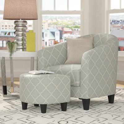 Patterned Club Chair With Ottoman Chair Ottoman Set Chair
